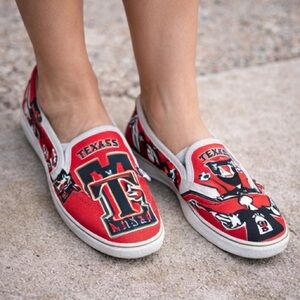 NCAA Women's Texas Tech Red Raiders Slip-On Shoes Size 8 Collegiate‎ NEW